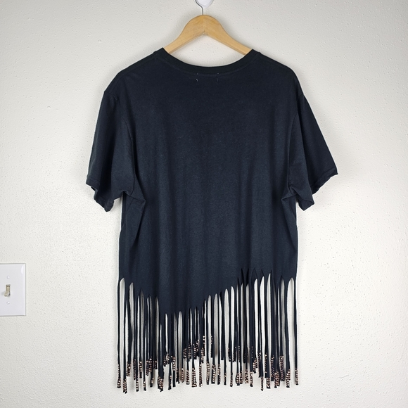 Collina Strada homecoming fringe embellished butterfly black & pink t-shirt - Picture 11 of 15